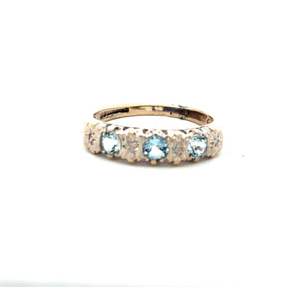 9ct yellow gold diamond ring in size M1/2, featuring a sparkling diamond setting on a classic band.