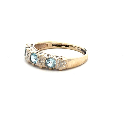 9ct yellow gold diamond ring in size M1/2, featuring a sparkling diamond setting, unbranded jewelry accessory.