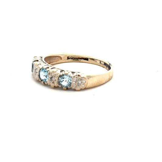 9ct yellow gold diamond ring in size M1/2, featuring a sparkling diamond setting, unbranded jewelry accessory.