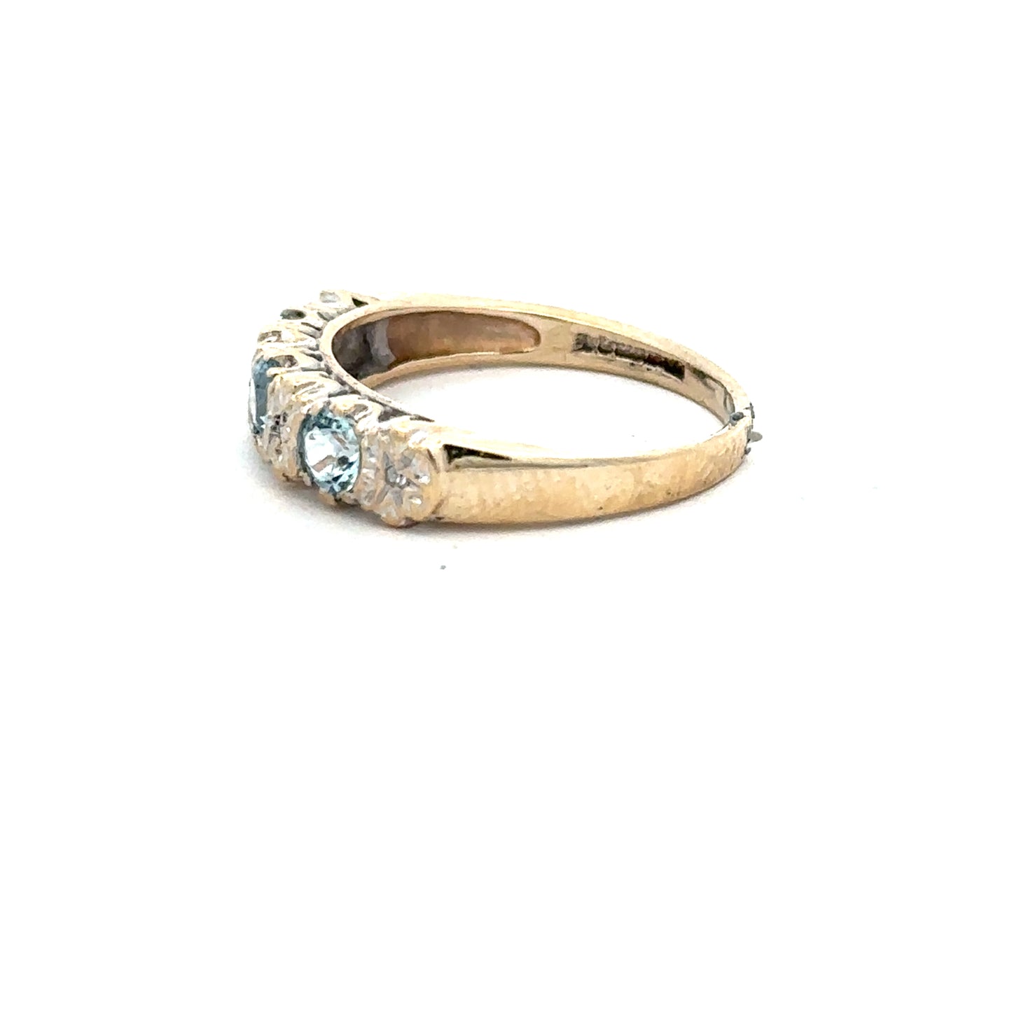 9ct yellow gold diamond ring in size M1/2, featuring a sparkling diamond setting and a polished gold band.