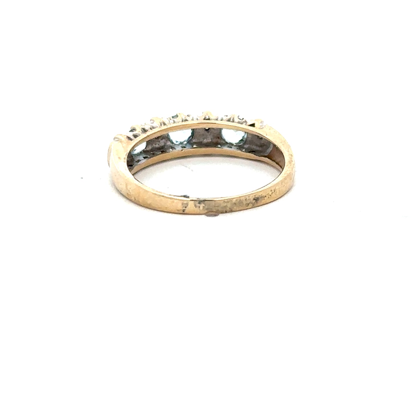 9ct yellow gold diamond ring in size M1/2, featuring a sparkling diamond setting, unbranded jewelry accessory.