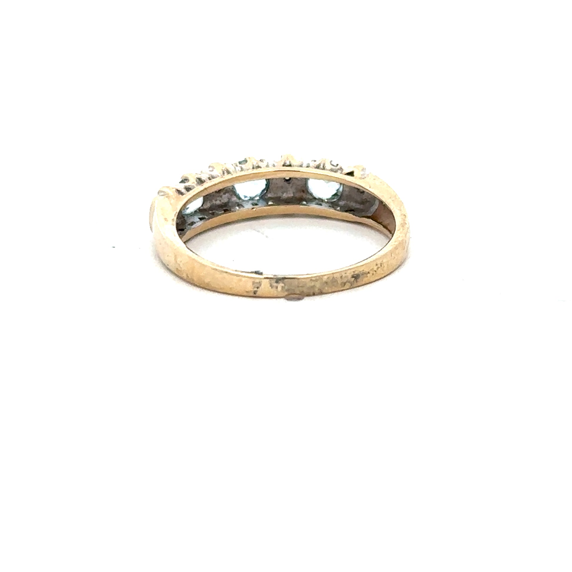 9ct yellow gold diamond ring in size M1/2, featuring a sparkling diamond setting, unbranded jewelry accessory.