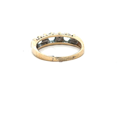 9ct yellow gold diamond ring in size M1/2, featuring a sparkling diamond setting, unbranded jewelry accessory.