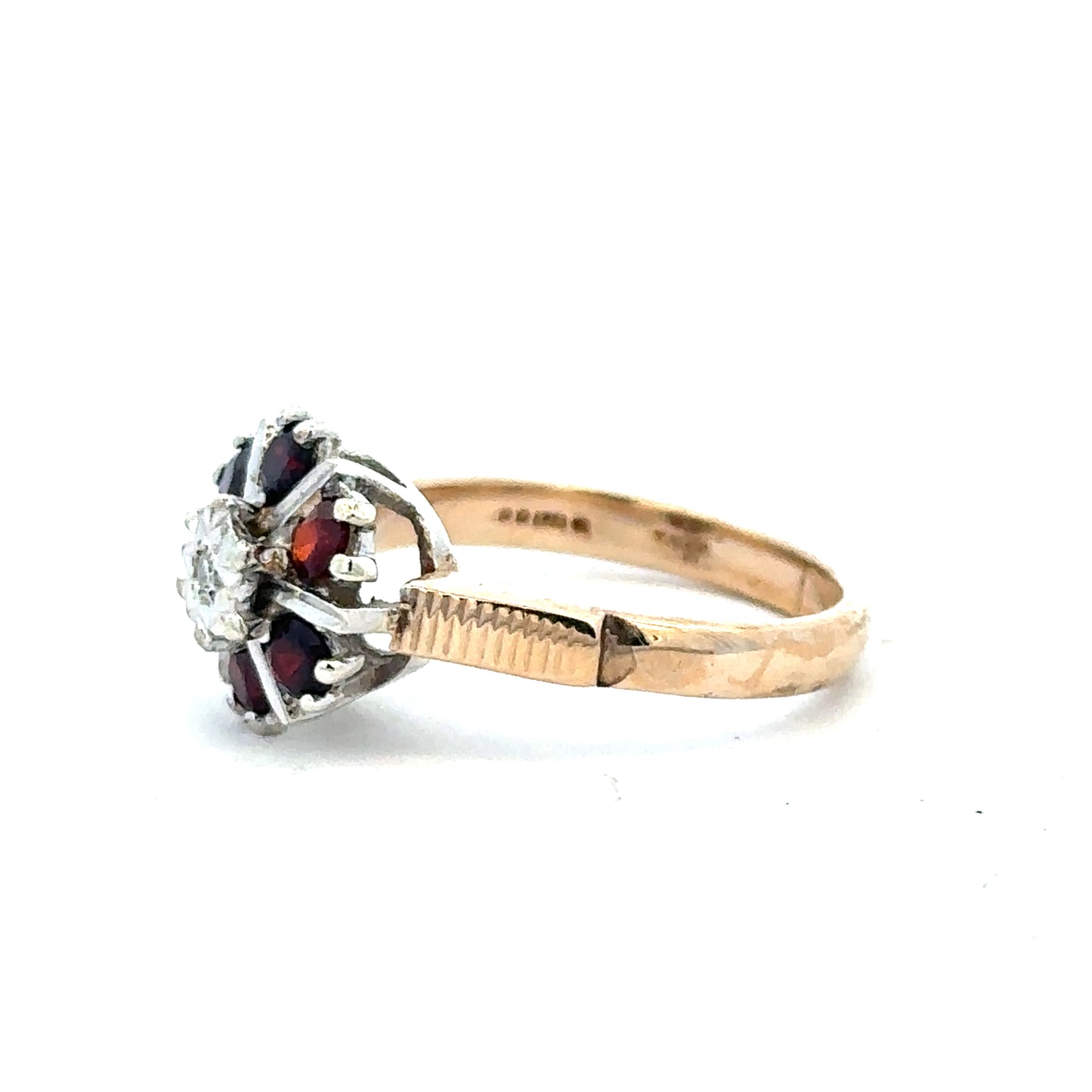 9ct yellow gold diamond ring in size M1/2, featuring sparkling diamonds and a classic design.
