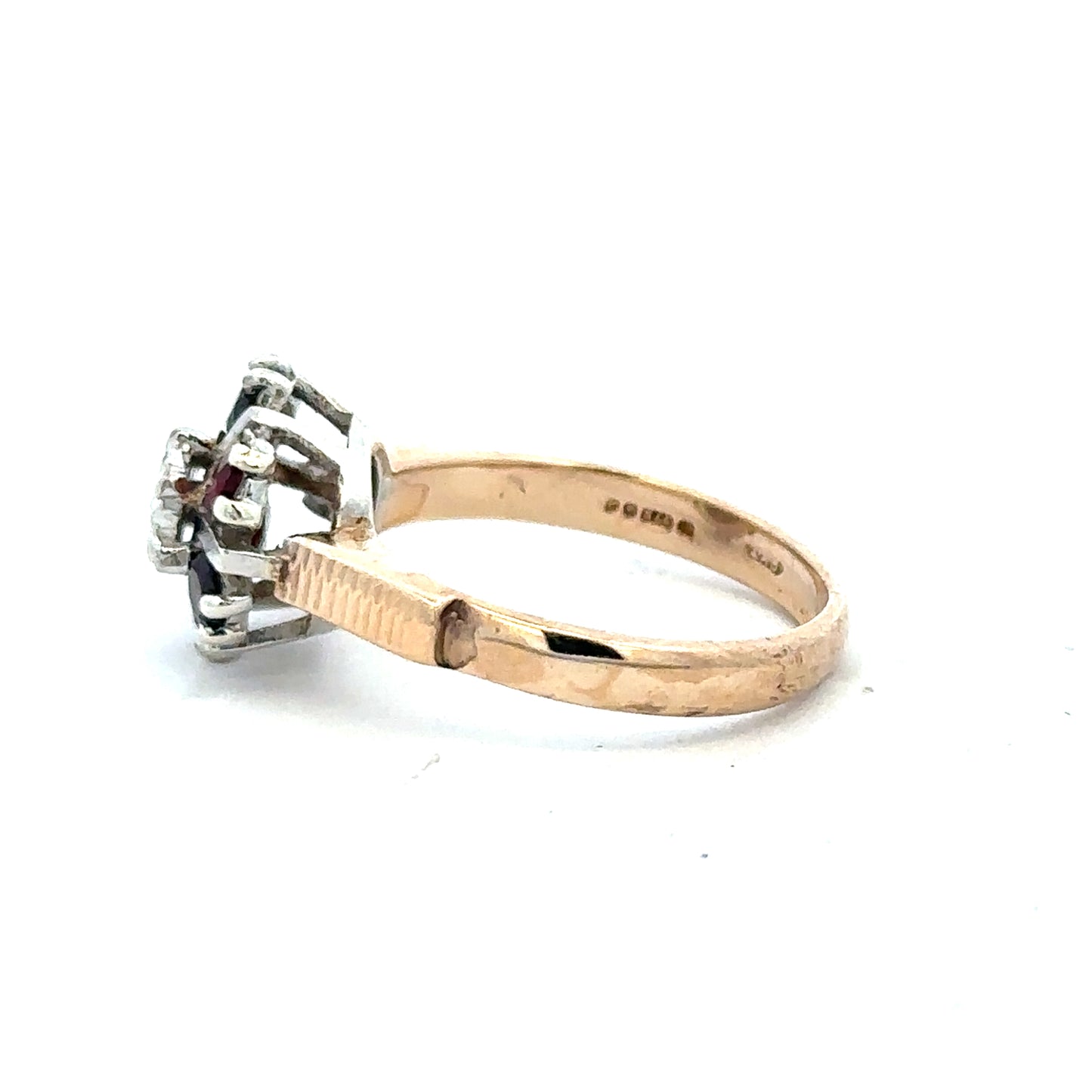 9ct yellow gold diamond ring in size M1/2, featuring a sparkling diamond setting and elegant design.