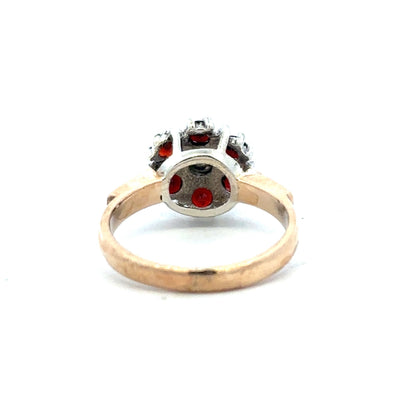 9ct yellow gold diamond ring in size M1/2 featuring a sparkling central diamond and elegant band design.
