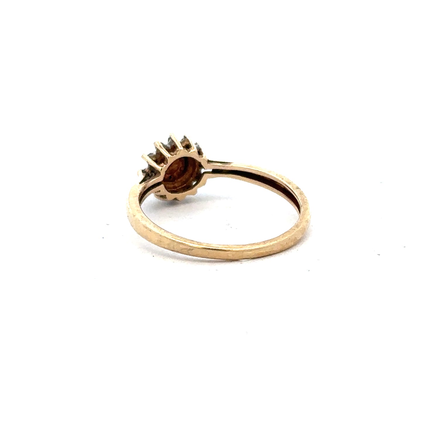 9ct yellow gold diamond ring in size M1/2, featuring a sparkling diamond setting, unbranded jewelry for elegant occasions.