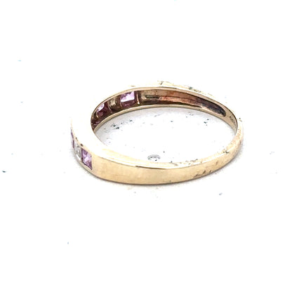 9ct yellow gold diamond ring in size N with a sparkling diamond, showcasing elegant craftsmanship and timeless jewelry design.