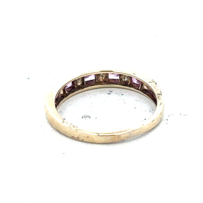 9ct yellow gold diamond ring in size N with sparkling diamonds, showcasing elegant craftsmanship and a classic design.
