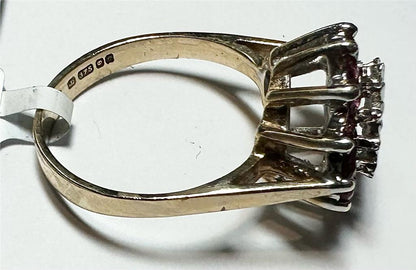 9ct yellow gold diamond ring in size N with sparkling diamonds, featuring a classic design and unbranded craftsmanship.