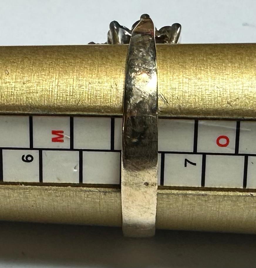 9ct yellow gold diamond ring in size N, featuring a sparkling central diamond and elegant design.