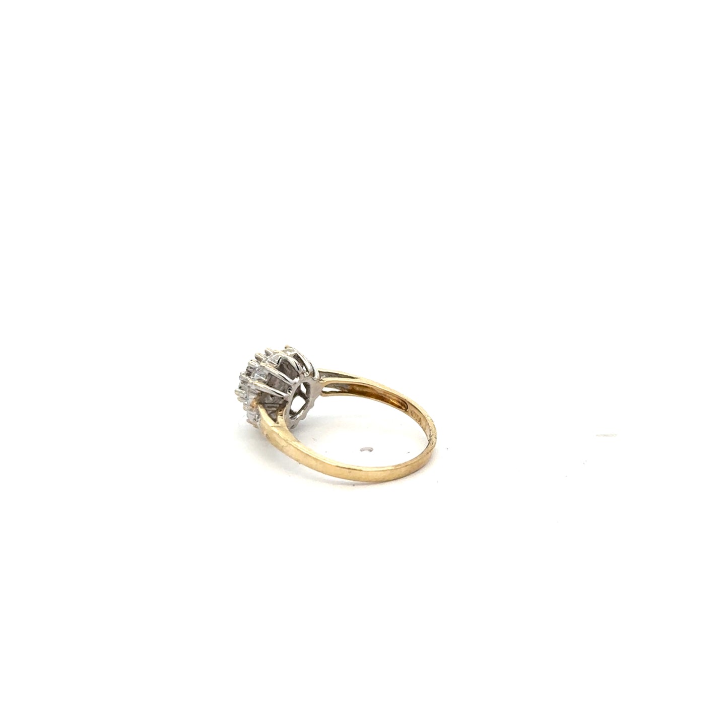 9ct yellow gold diamond ring in size N, featuring a sparkling diamond set in a sleek gold band.