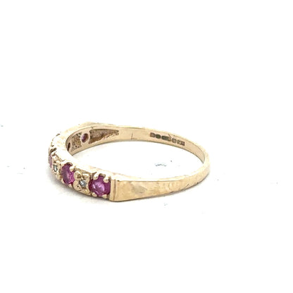 9ct yellow gold diamond ring in size N with sparkling diamonds, featuring a classic design and elegant craftsmanship.