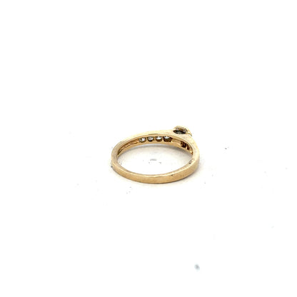 9ct yellow gold diamond ring in size N, featuring a sparkling diamond set in a classic gold band.