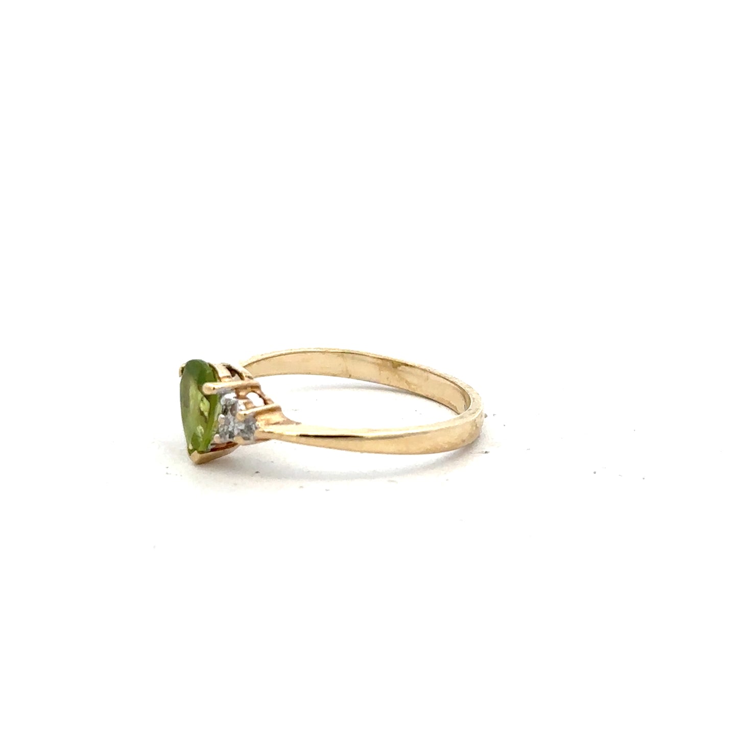 9ct yellow gold diamond ring in size N1/2 featuring sparkling diamonds on a simple band design.