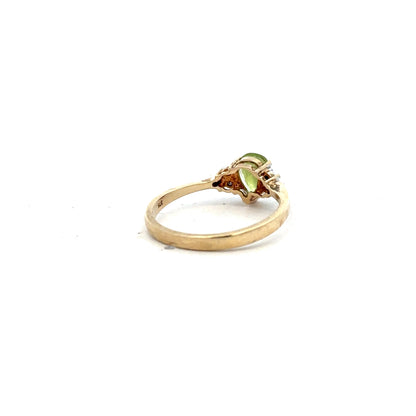9ct yellow gold diamond ring size N1/2 with sparkling diamonds, showcasing a classic and elegant jewelry design.