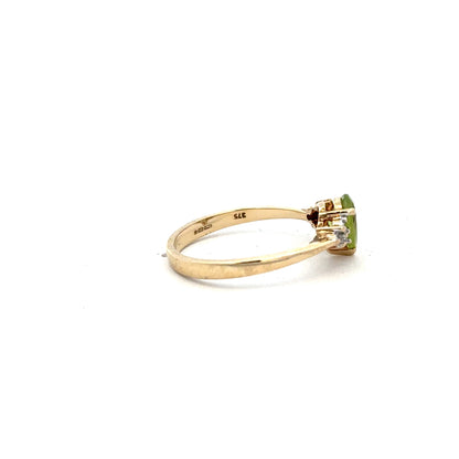 9ct yellow gold diamond ring in size N1/2, featuring a sparkling diamond setting and a classic band design.