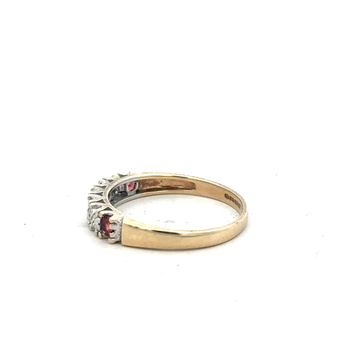 9ct yellow gold diamond ring size O1/2, featuring a sparkling diamond, shown on a plain background.