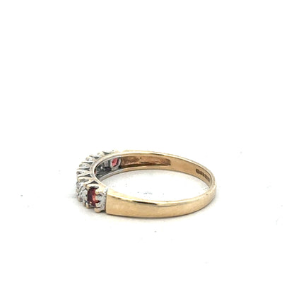 9ct yellow gold diamond ring size O1/2, featuring a sparkling diamond, shown on a plain background.