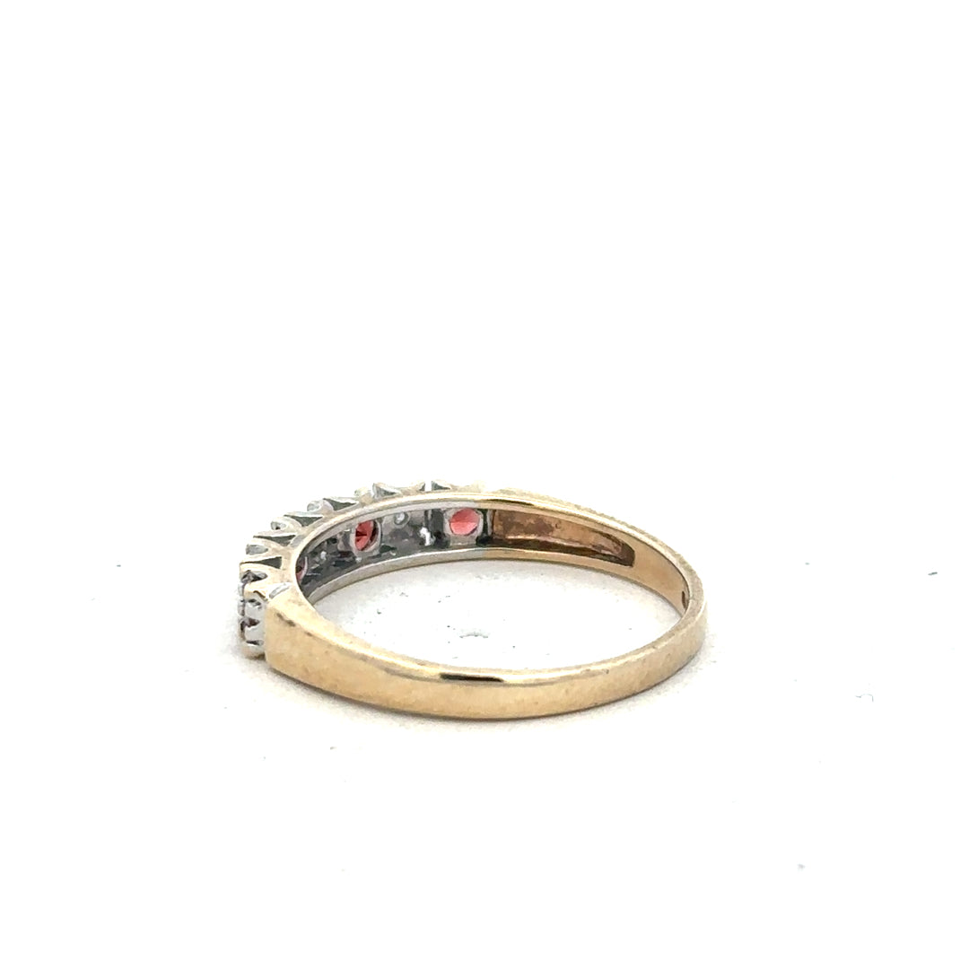 9ct yellow gold diamond ring in size O 1/2 with sparkling diamonds, featuring a classic design and elegant craftsmanship.