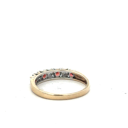 9ct yellow gold diamond ring size O1/2 with sparkling diamonds, showcasing elegant craftsmanship and bright gold finish.