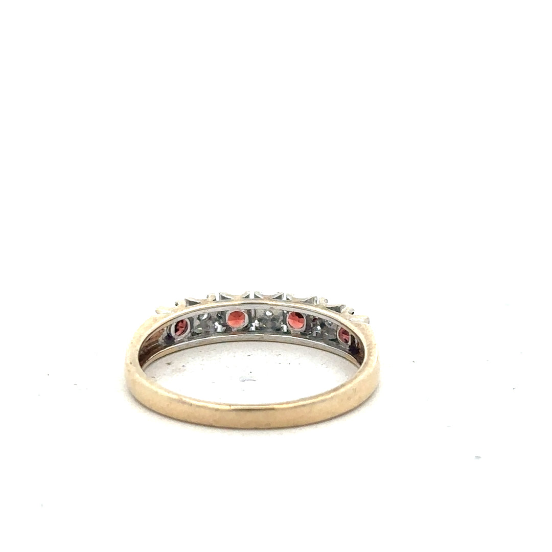 9ct yellow gold diamond ring size O1/2 with sparkling diamonds, elegant jewelry piece showcasing a classic design.