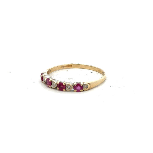 9ct yellow gold diamond ring in size P with sparkling diamonds, showcasing a elegant and classic jewelry design.