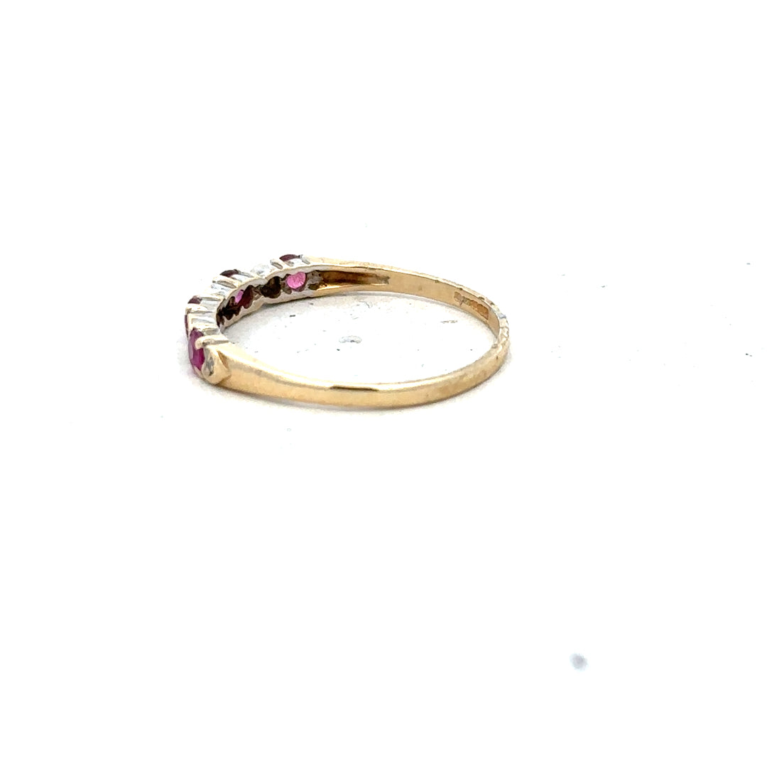 9ct yellow gold diamond ring in size P with sparkling diamonds, showcasing a elegant jewelry design.