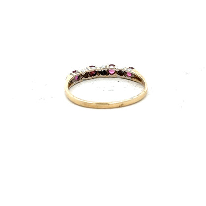 9ct yellow gold diamond ring in size P featuring a sparkling central diamond and elegant band design.