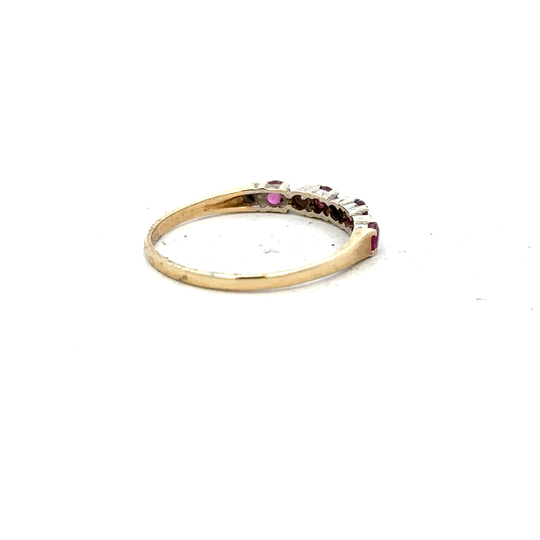 9ct yellow gold diamond ring in size P, featuring a sparkling diamond set in a classic band.