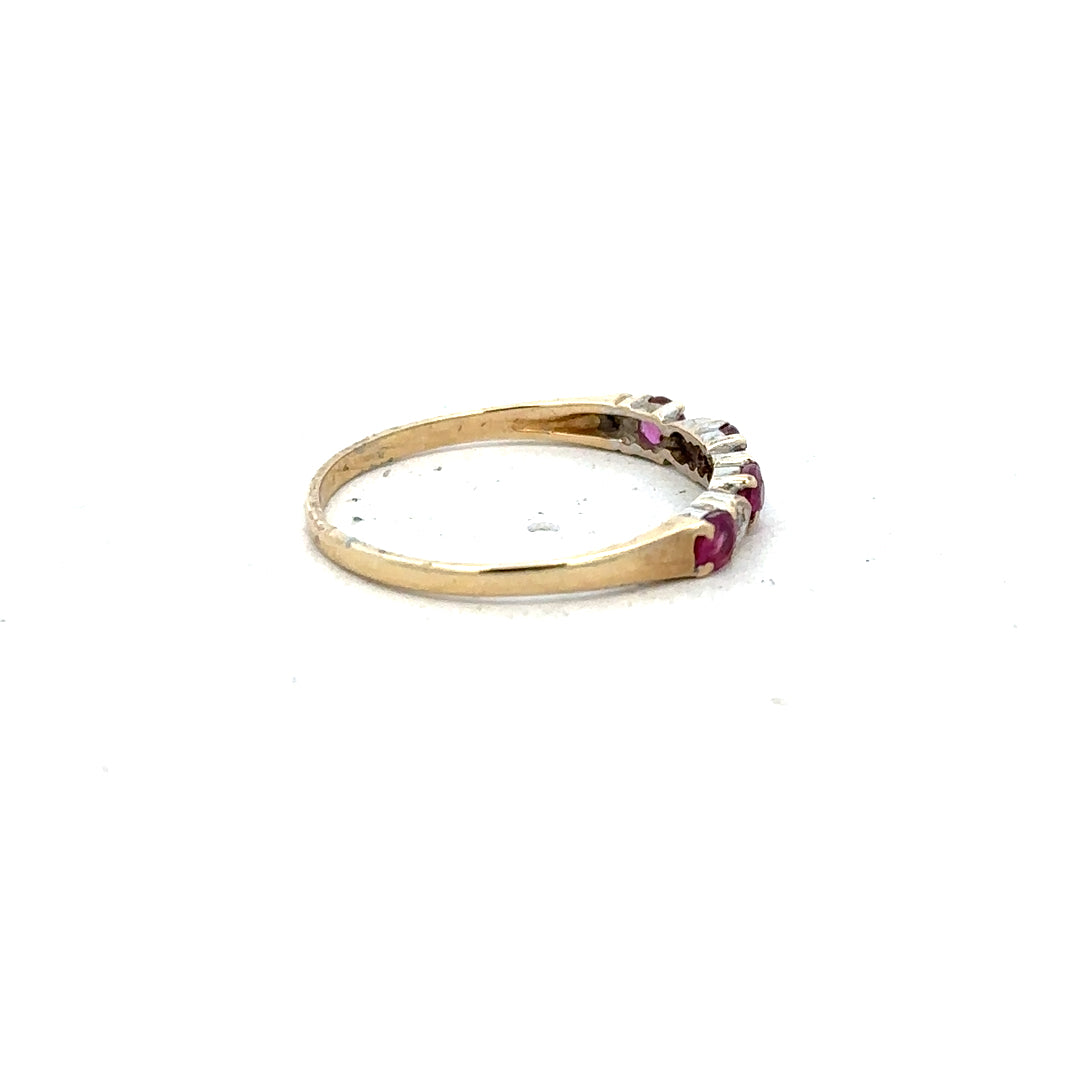 9ct yellow gold diamond ring in size P, featuring a sparkling diamond setting and a sleek, polished band.