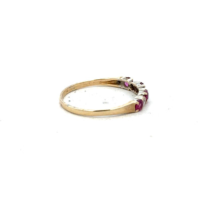 9ct yellow gold diamond ring in size P, featuring a sparkling diamond setting and a sleek, polished band.