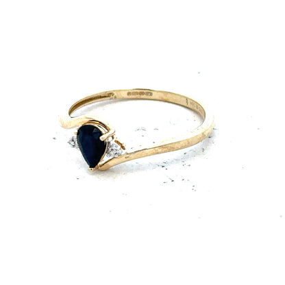 9ct yellow gold diamond ring in size P with sparkling diamonds, featuring a classic and elegant design.