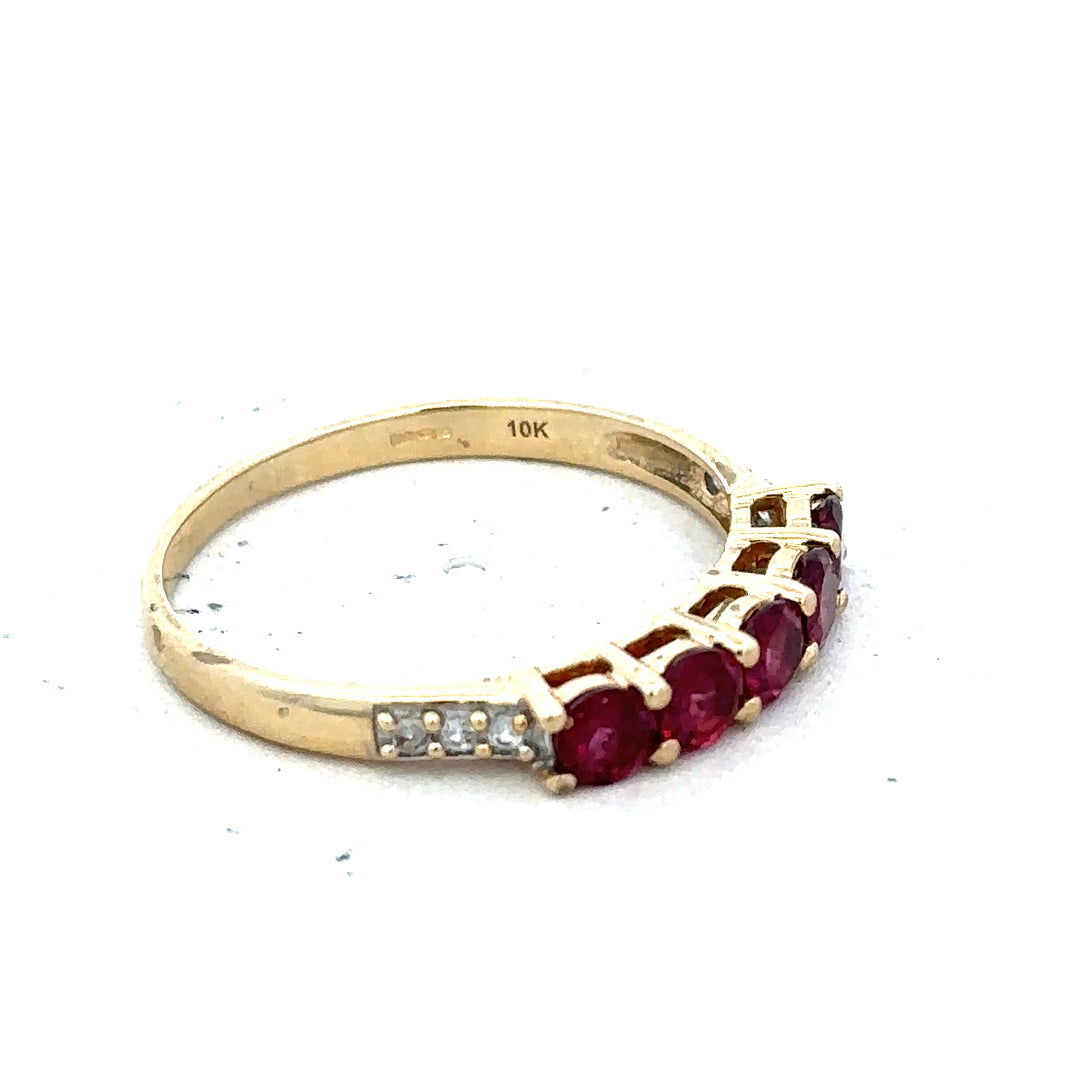 9ct yellow gold diamond ring in size R1/2 with sparkling diamonds, showcasing elegant jewelry craftsmanship.