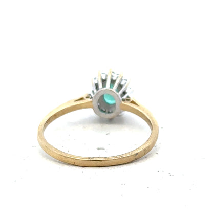 9ct yellow gold diamond ring in size S, featuring a sparkling diamond, unbranded jewelry piece with elegant design.
