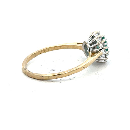 9ct yellow gold diamond ring in size S with sparkling diamonds, unbranded jewelry for elegant style.