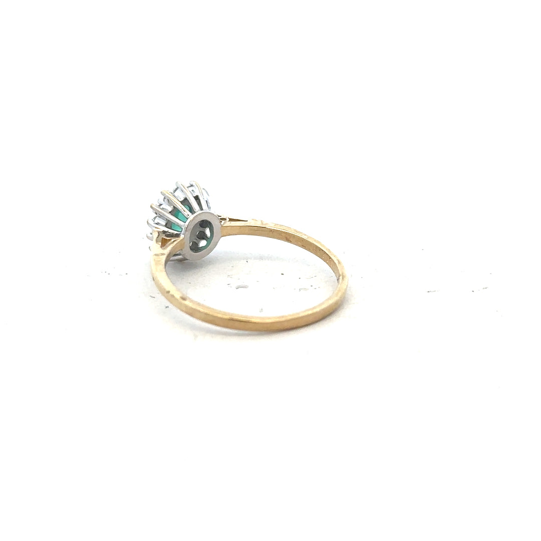 9ct yellow gold diamond ring in size S, featuring a sparkling diamond, designed for elegant jewelry collection.