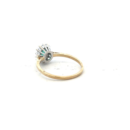9ct yellow gold diamond ring in size S, featuring a sparkling diamond, designed for elegant jewelry collection.
