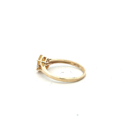 9ct yellow gold diamond ring in size T1/2, featuring a sparkling diamond setting, unbranded jewelry accessory.