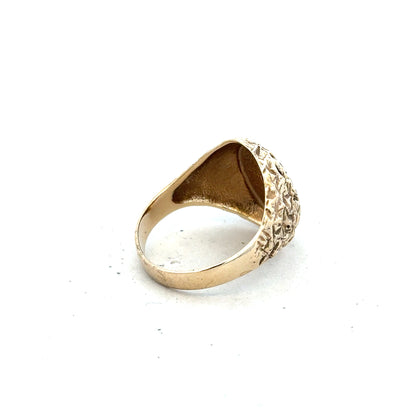 9ct yellow gold diamond ring in size U with sparkling diamonds, showcasing a classic and elegant jewelry design.