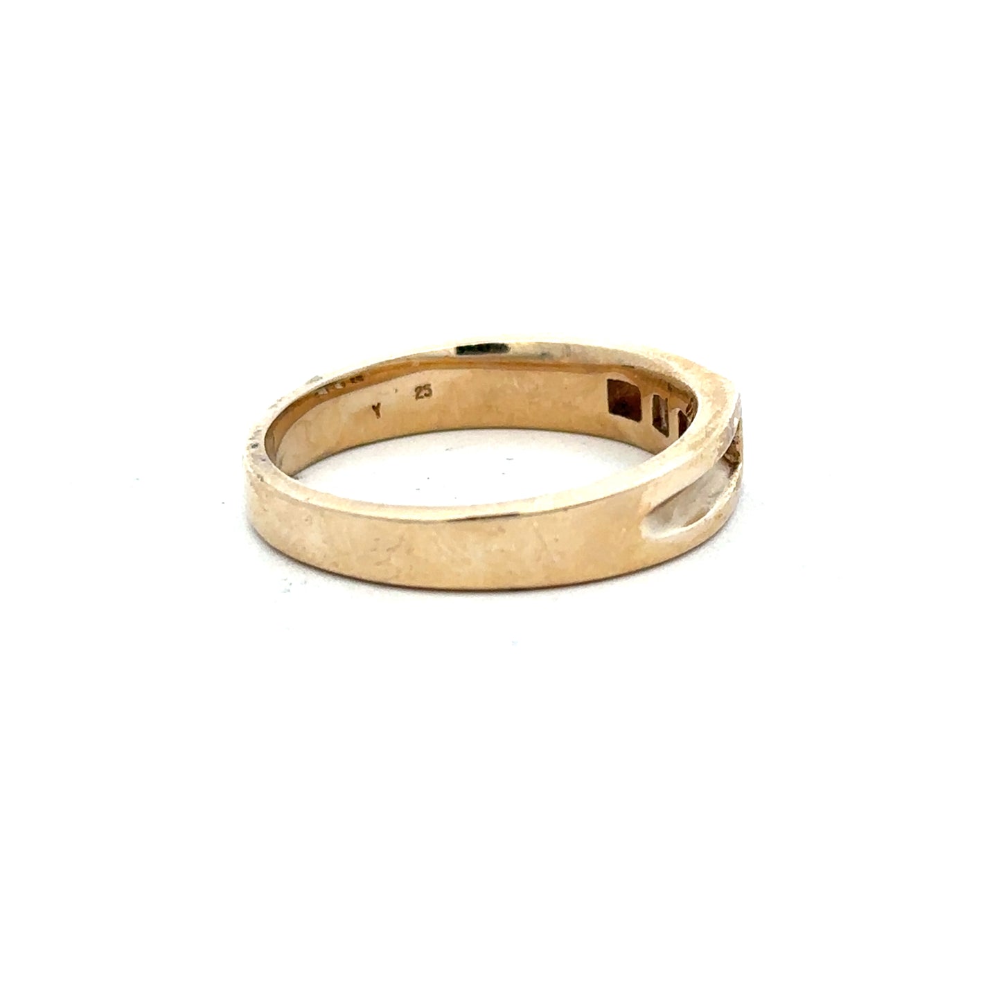9ct yellow gold diamond ring in size Y with sparkling diamonds, unbranded jewelry displayed against a neutral background.