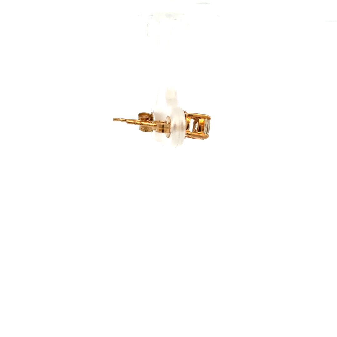 9ct yellow gold earrings weighing 1.2g, featuring simple, elegant design with shiny gold finish, unbranded jewelry accessory
