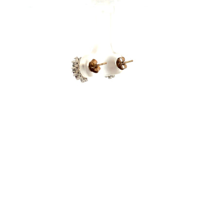 9ct yellow gold earrings weighing 1.2g, featuring a simple elegant design, unbranded jewelry for everyday wear.