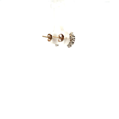 9ct yellow gold earrings weighing 1.2g, featuring a simple elegant design, suitable for everyday wear.