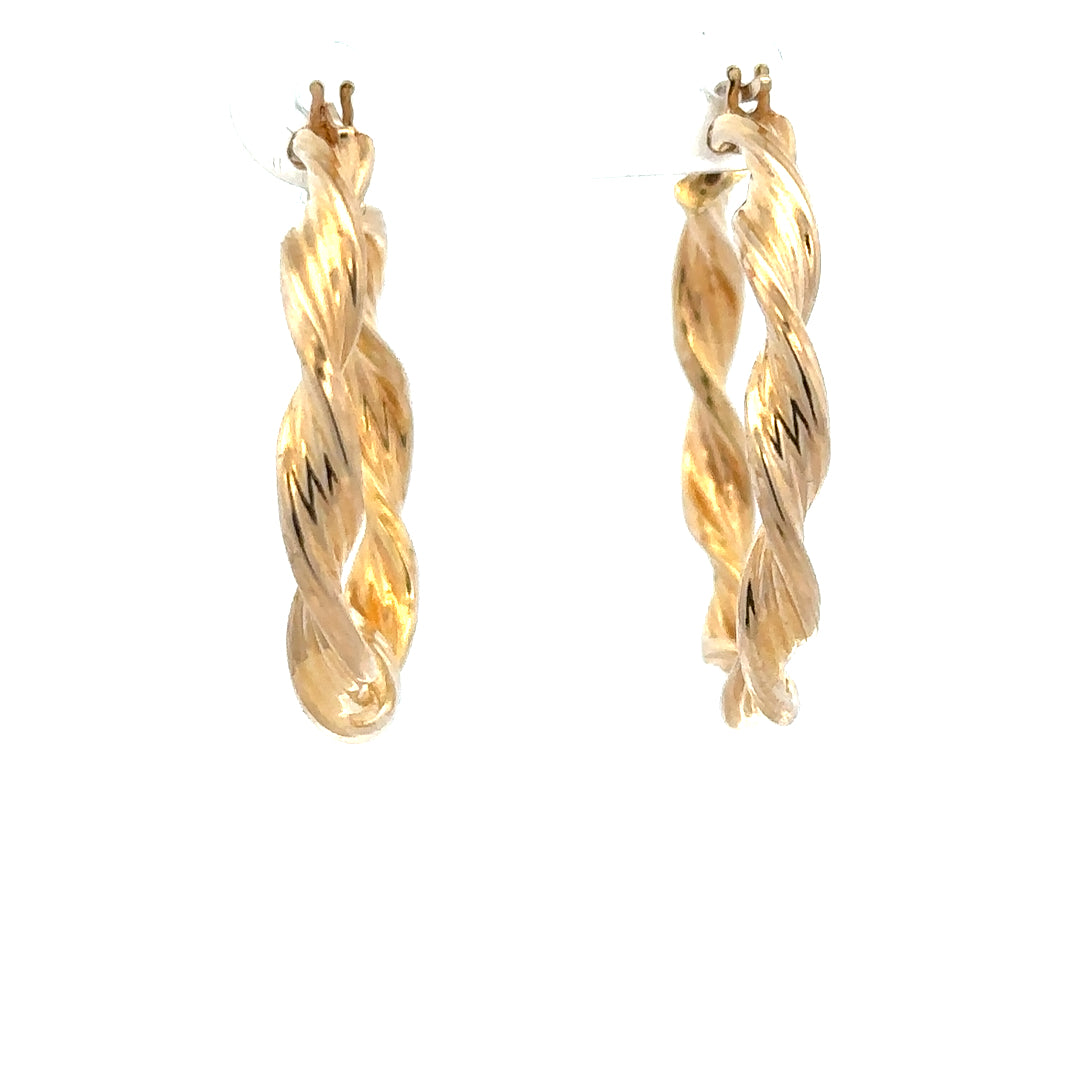 9ct yellow gold earrings weighing 1.6g, simple and elegant jewelry accessory, unbranded, shown on a neutral background.