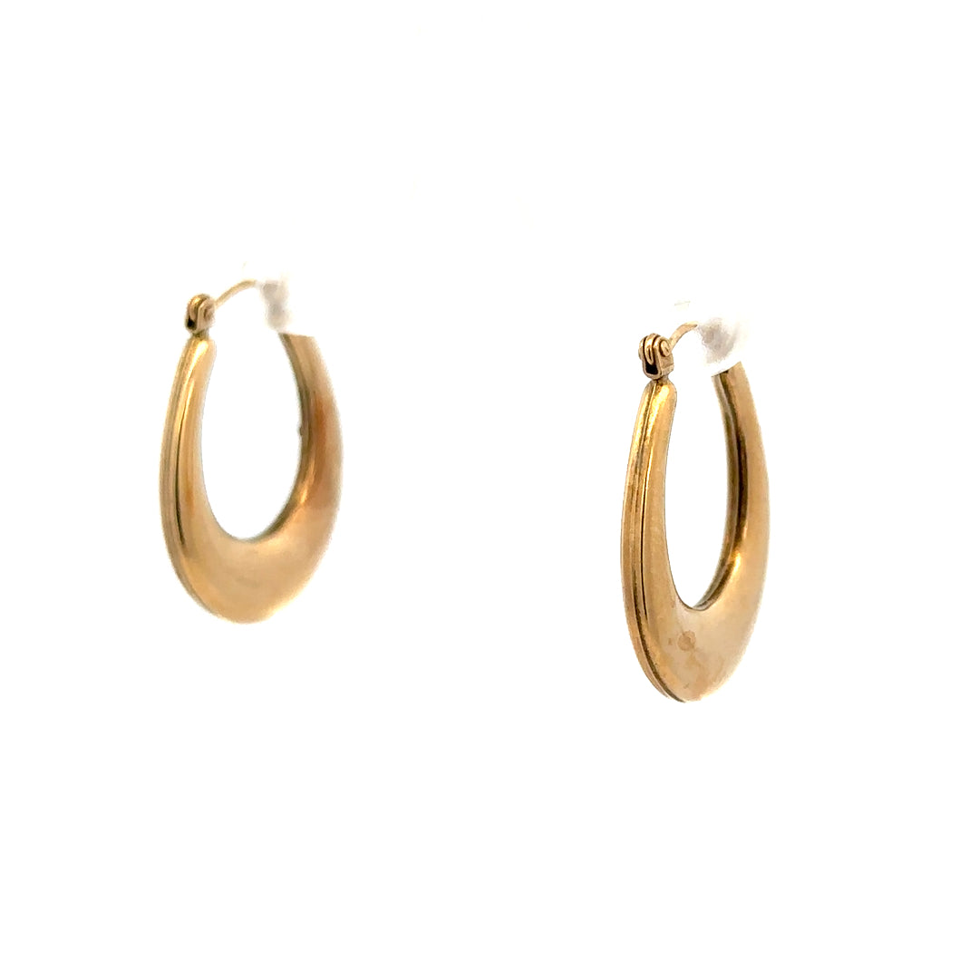 9ct yellow gold earrings weighing 1.8g, featuring a simple and elegant design with a secure stud fastening.