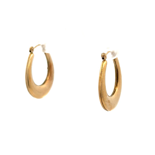 9ct yellow gold earrings weighing 1.8g, featuring a simple and elegant design with a secure stud fastening.