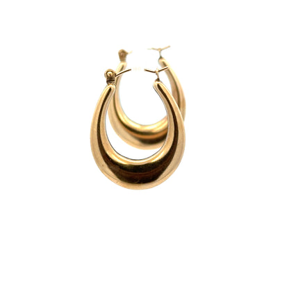 9ct yellow gold earrings with a delicate design, weighing 1.8g, featuring a classic style suitable for everyday wear.