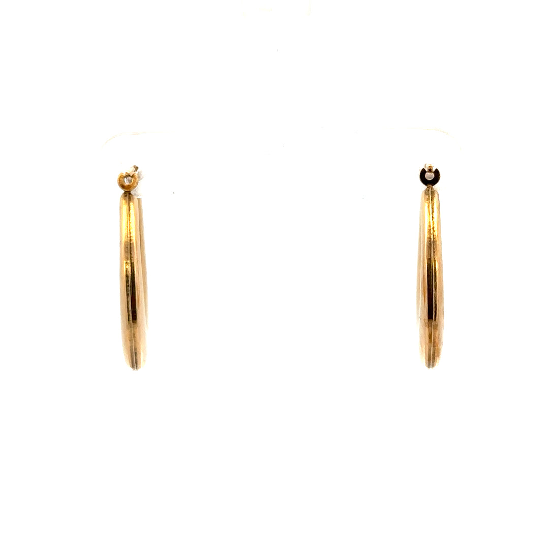 9ct yellow gold earrings weighing 1.8g, featuring a simple and elegant design, crafted from genuine gold.