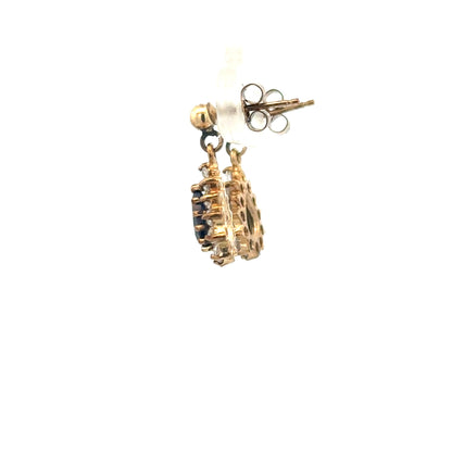 9ct yellow gold earrings weighing 1.8g, stylish jewelry accessory with simple, elegant design.
